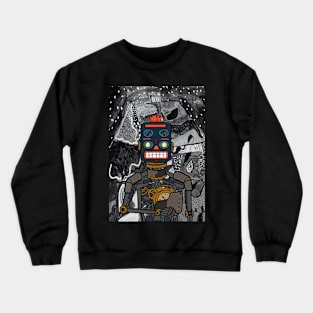 Philosopher's Mystery: NFT Character - RobotMask Aristotle Edition on TeePublic Crewneck Sweatshirt